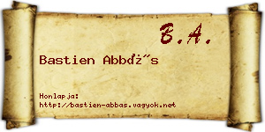 Bastien Abbás névjegykártya